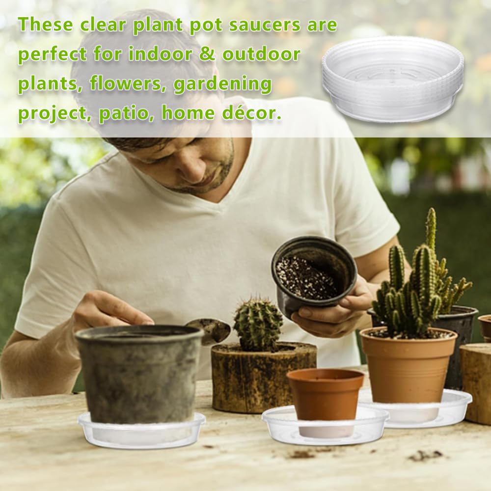 LHatrance indoor outdoor plant saucer versatile for patios and shelves.