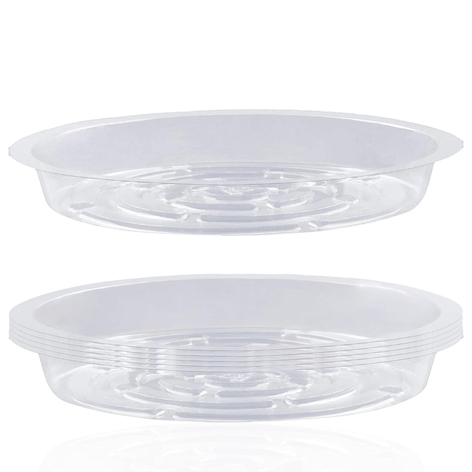 LHatrance plant saucer 10inch round protects surfaces while showcasing pots.