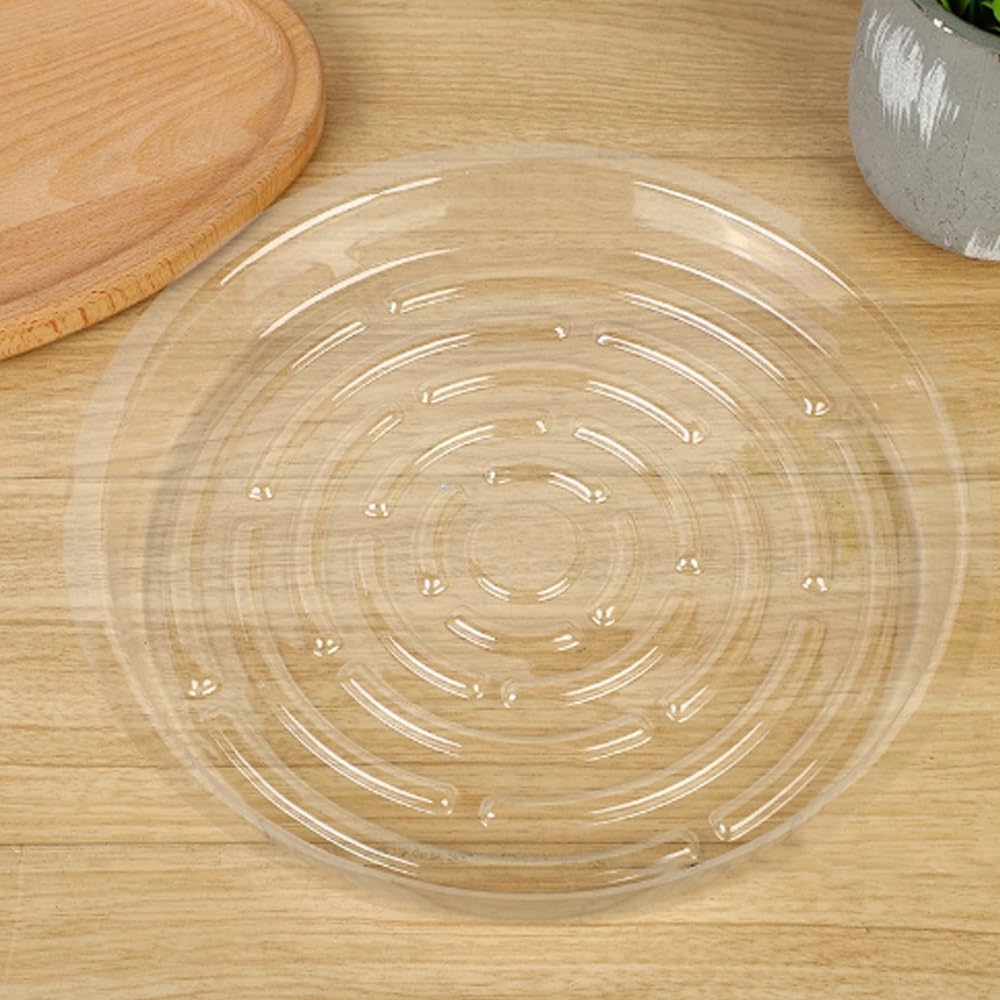 LHatrance round plant tray for easy cleaning and rearranging.