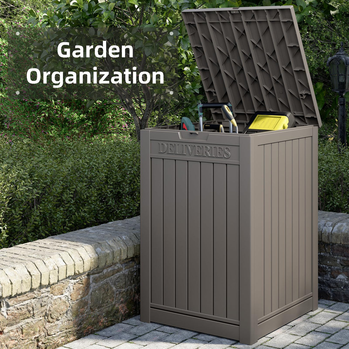 LHBGO double-wall resin build offers durable outdoor storage