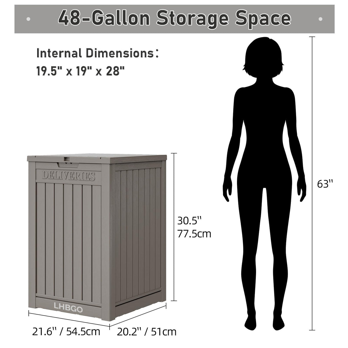 LHBGO porch storage solution keeps packages and tools organized