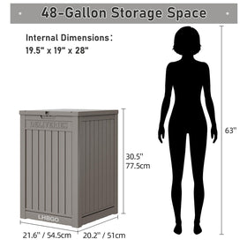 LHBGO porch storage solution keeps packages and tools organized