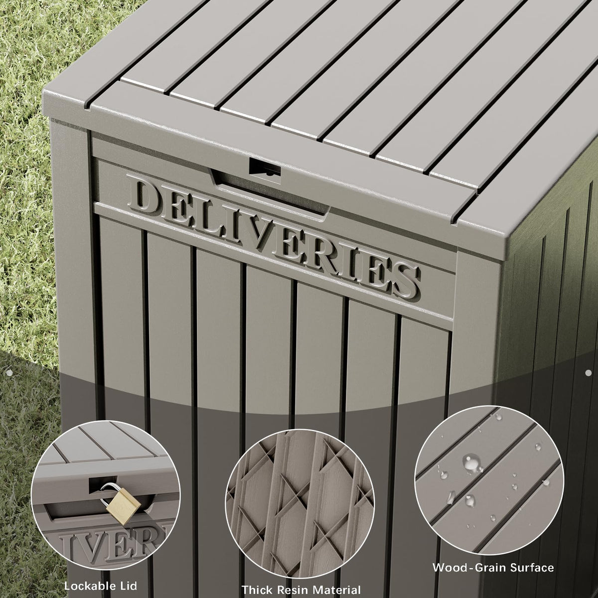 LHBGO waterproof deck and resin construction withstand rain and sun
