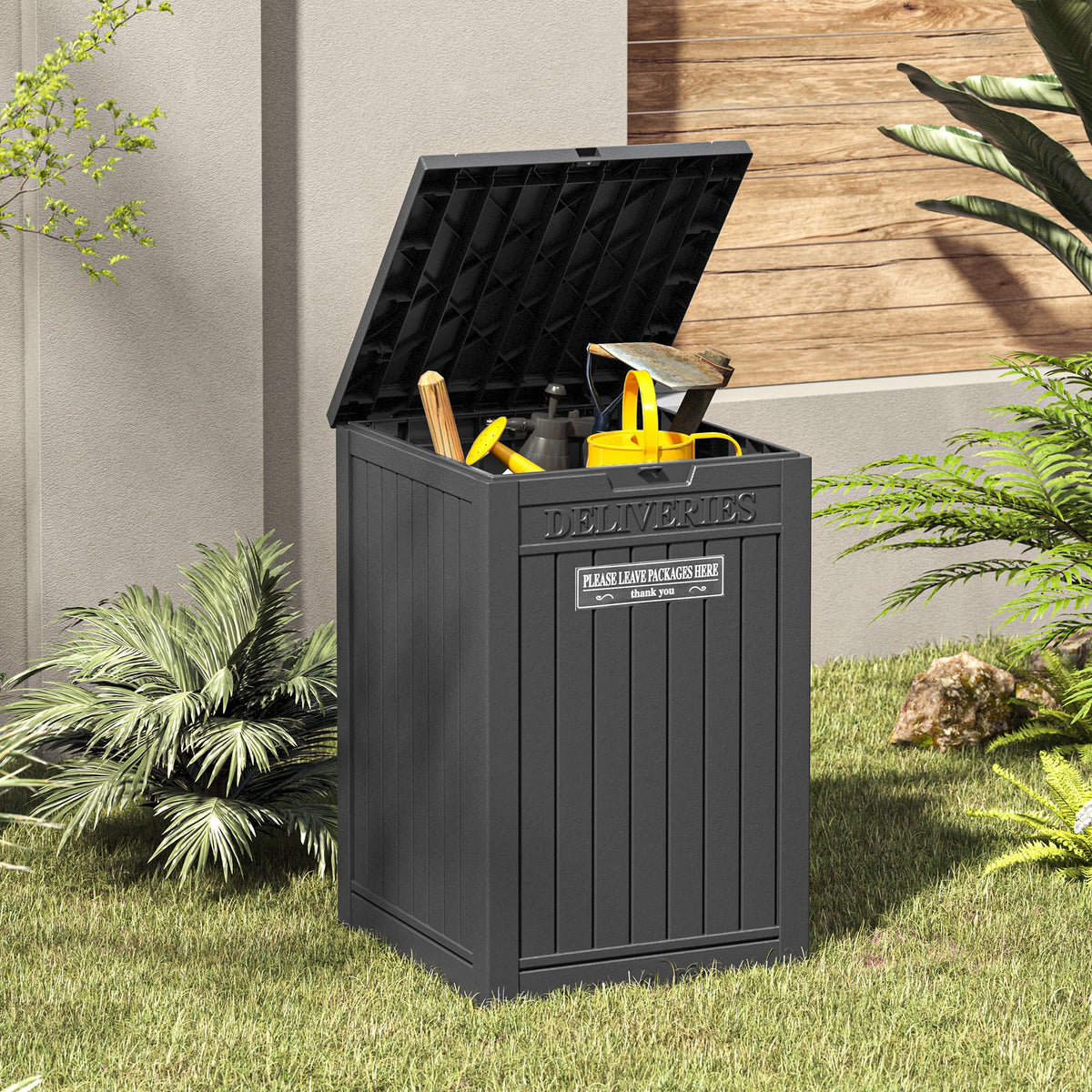 Close-up of LHBGO lockable lid showing added security