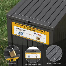 LHBGO visible delivery sign helps delivery drivers locate the box quickly.