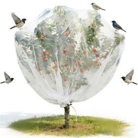LHongL 13x13ft netting draped over a tree protects fruits from birds.