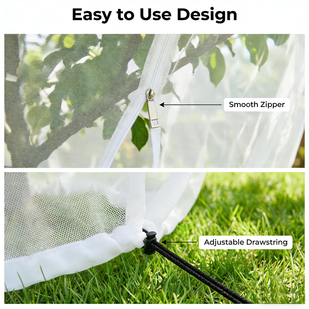 LHongL easy-install garden net shown for quick setup by a homeowner