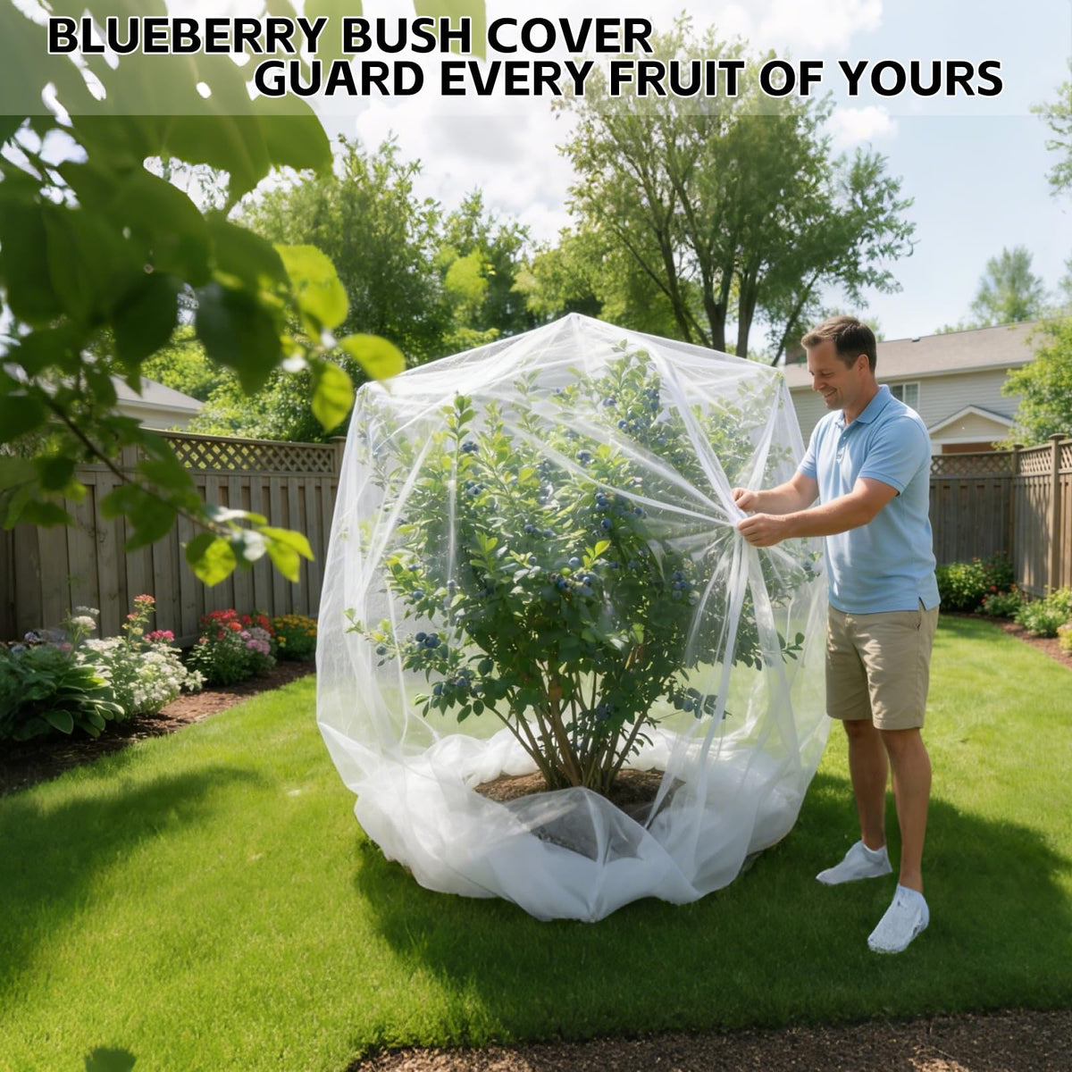 LHongL ultra-fine mesh lets sun and air through while protecting fruit.