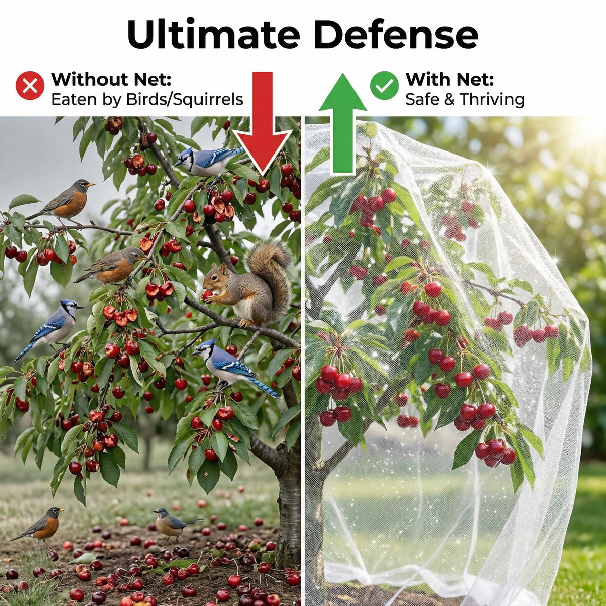 LHongL weatherproof UV-resistant netting withstands sun and rain season after season.