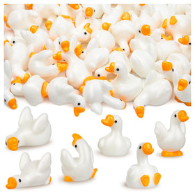 LHSYFBZ mini goose figurines bulk pack for desk decor with charming resin details.