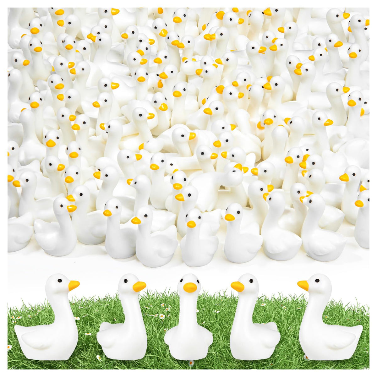 LHSYFBZ mini goose resin collection for dollhouses adds charm to tiny landscapes.