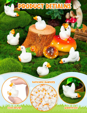 LHSYFBZ mini resin goose figurines brighten shelves and inspire DIY projects.