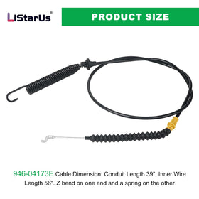 LiStarUs deck cable end with a Z bend for secure mounting.