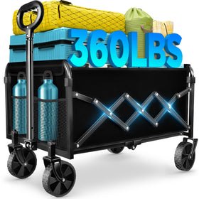 LIAPOTT foldable wagon with wheels ready for groceries and everyday tasks