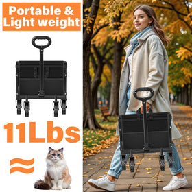 LIAPOTT wagon capacity 360lbs supports family gear for camping or beach days.
