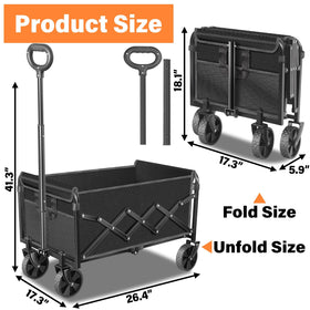LIAPOTT wagon with thicker tires delivers smooth gliding on sand and grass.