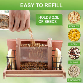 Liawm bird feeder with two suet cages for versatile feeding options.