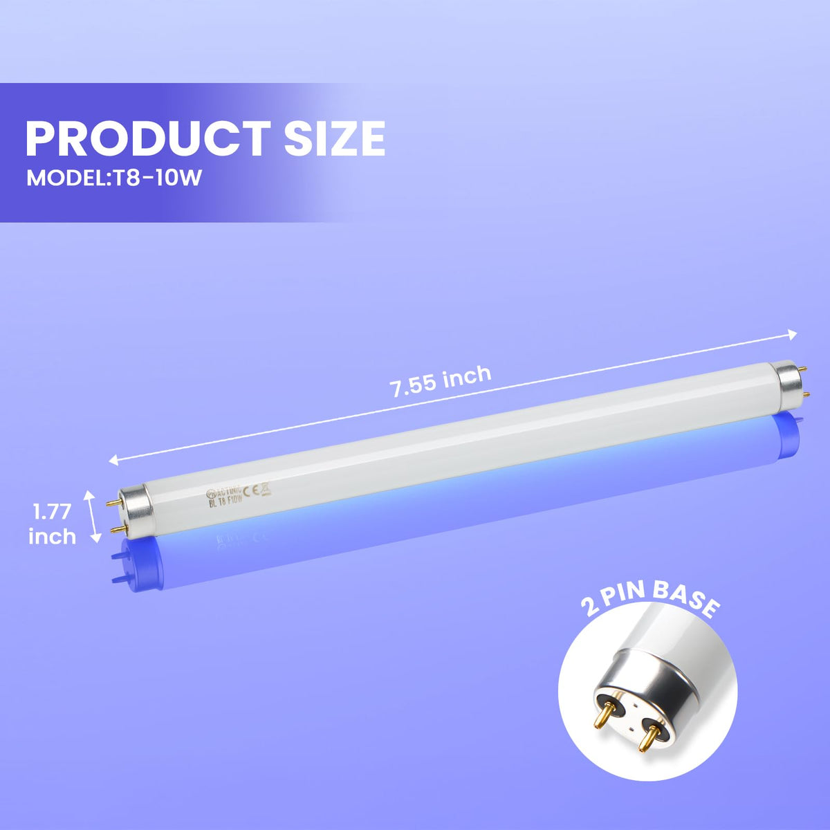 LiBa 365nm UV Light attracts insects for efficient indoor trapping.