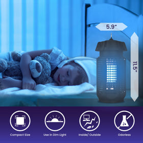 Removable tray on LiBa bug zapper for easy post-use cleaning