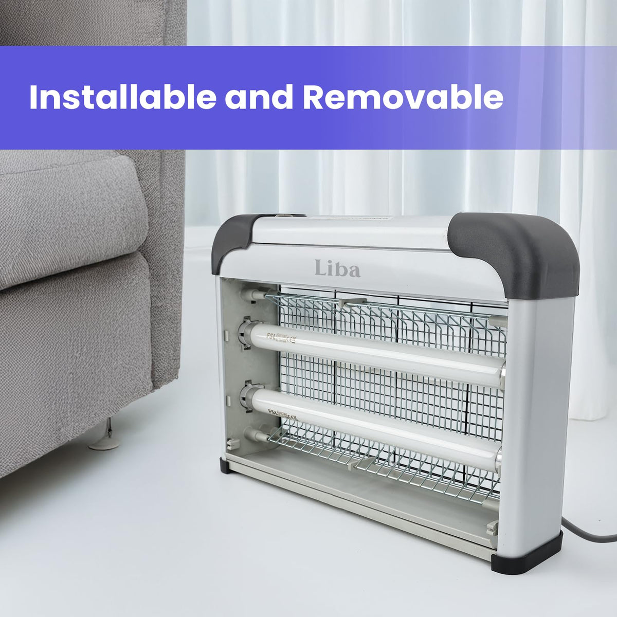 LiBa Energy-Efficient lamp lowers energy use while guarding your space.