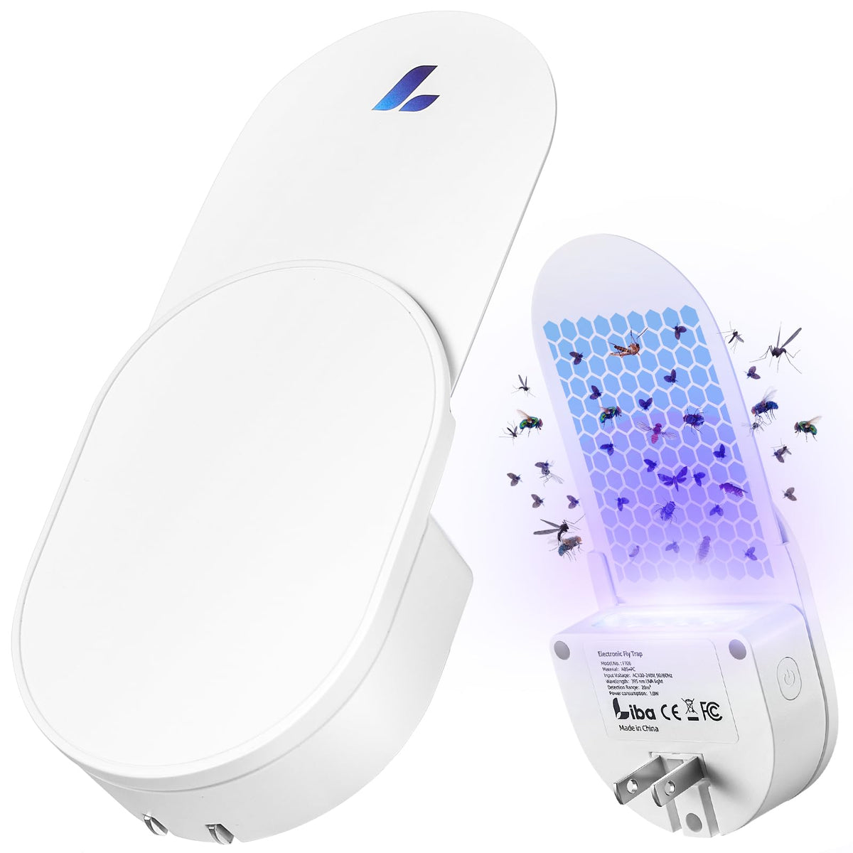 LiBa Fly Trap Indoor front view quietly catching flies in home spaces