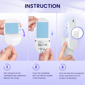 LiBa Fly Trap Indoor glowing UV light attracts insects at night