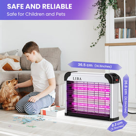 LiBa LED Indoor Bug Zapper hanging chain offers flexible indoor placement.