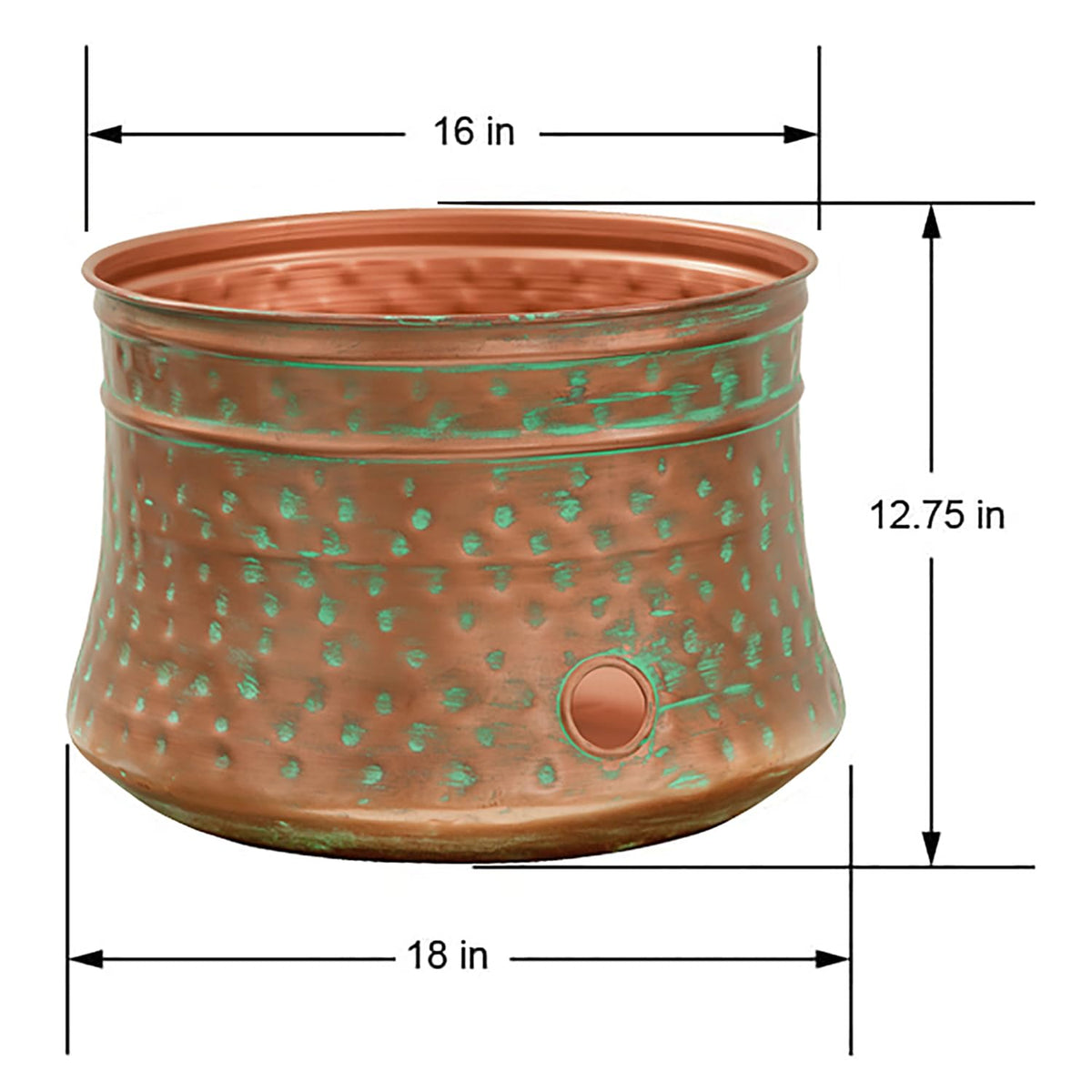 Liberty Garden 1917 patina copper finish adds character and outdoor appeal