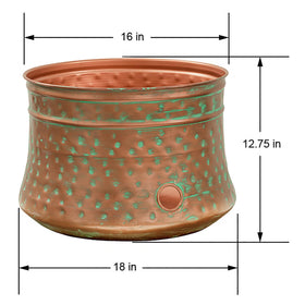Liberty Garden 1917 patina copper finish adds character and outdoor appeal