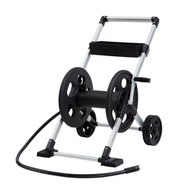 Liberty Garden Explorer cart with hose demonstrates portable, easy yard watering
