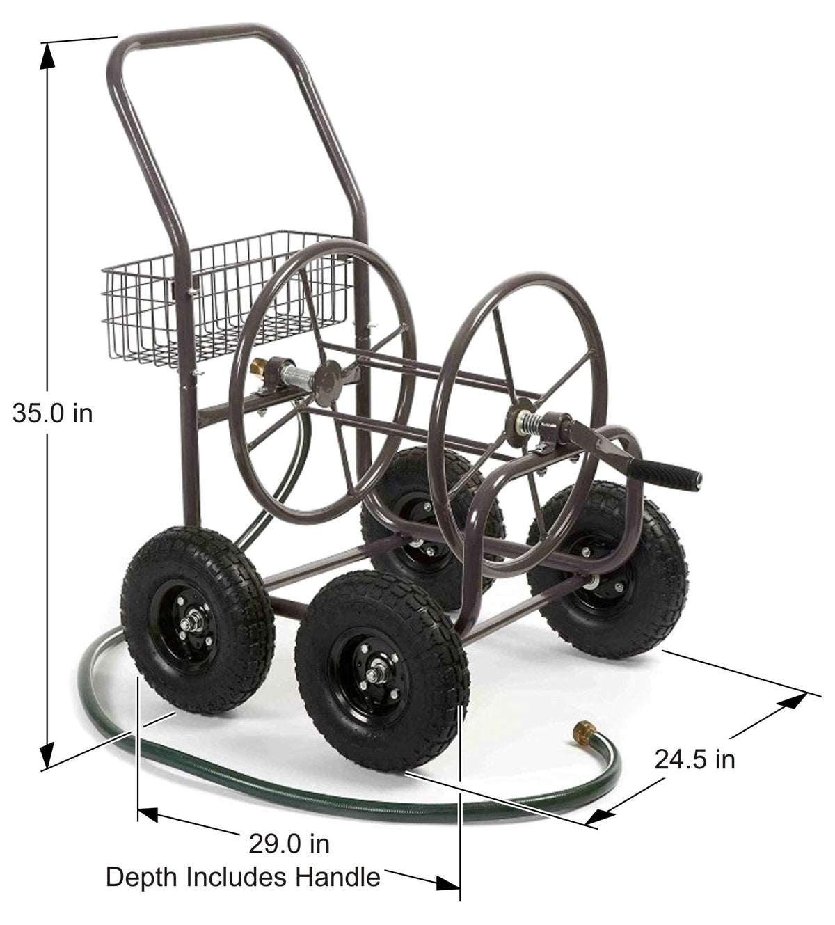 Liberty Garden steel frame with weatherproof bronze finish withstands outdoor use