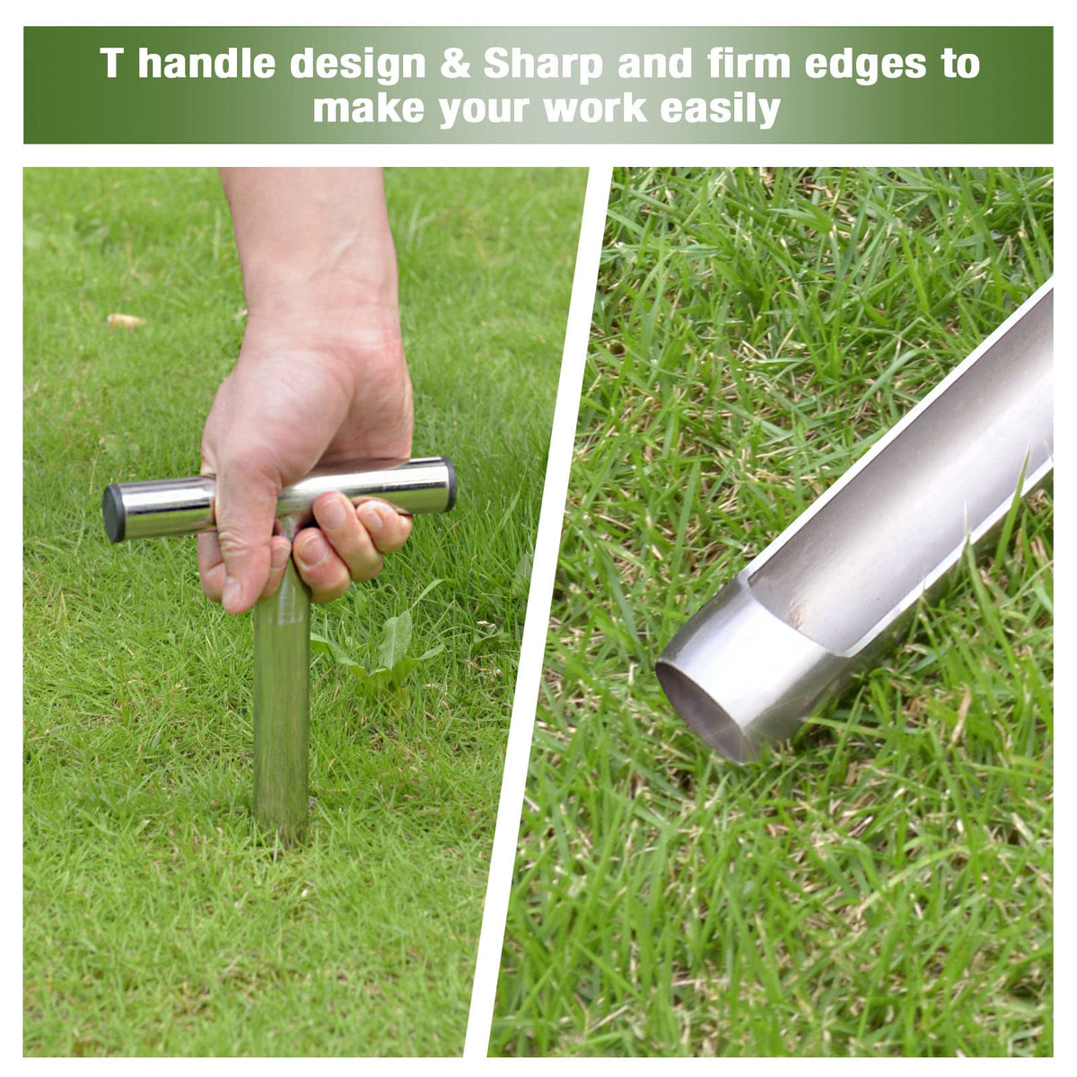 Lichtund easy-to-use core sampling, insert, rotate, pull for clean soil cores.