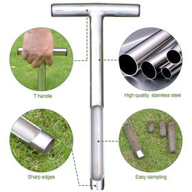 Lichtund stainless steel soil probe resists rust for long-lasting garden sampling.