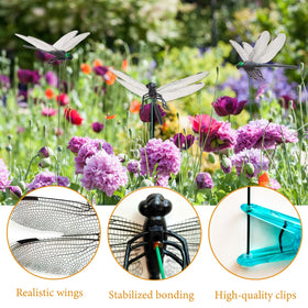 Lidengle dragonfly model close-up—lifelike details enhance outdoor ambiance.