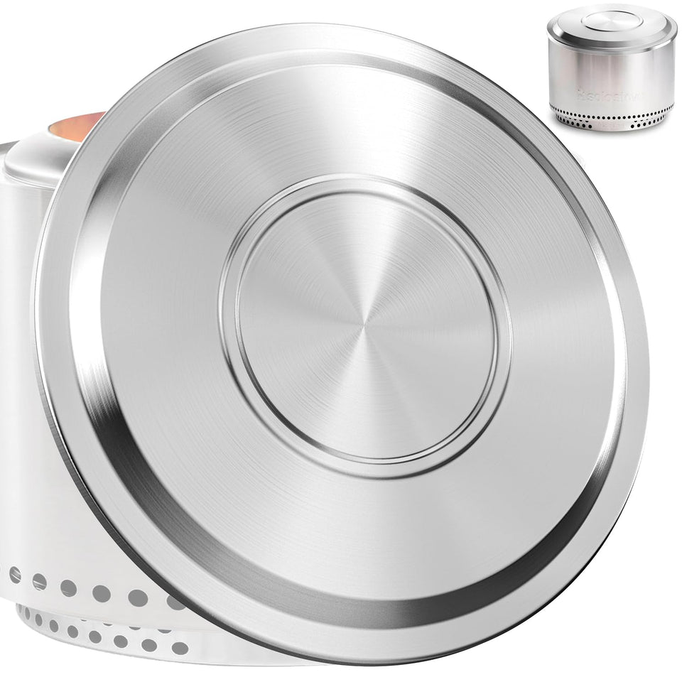 Lidereja 27-inch stainless steel fire pit lid fits Yukon snugly and protects the pit.