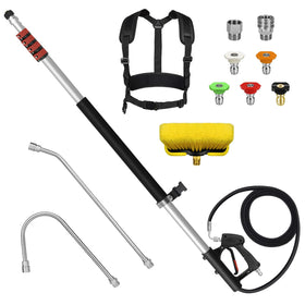 LidoDola TW-001 extended reach demonstrates ground-based access to high eaves.