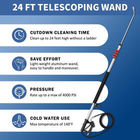 LidoDola extension wands enable stable, tall-cleaning from the ground.