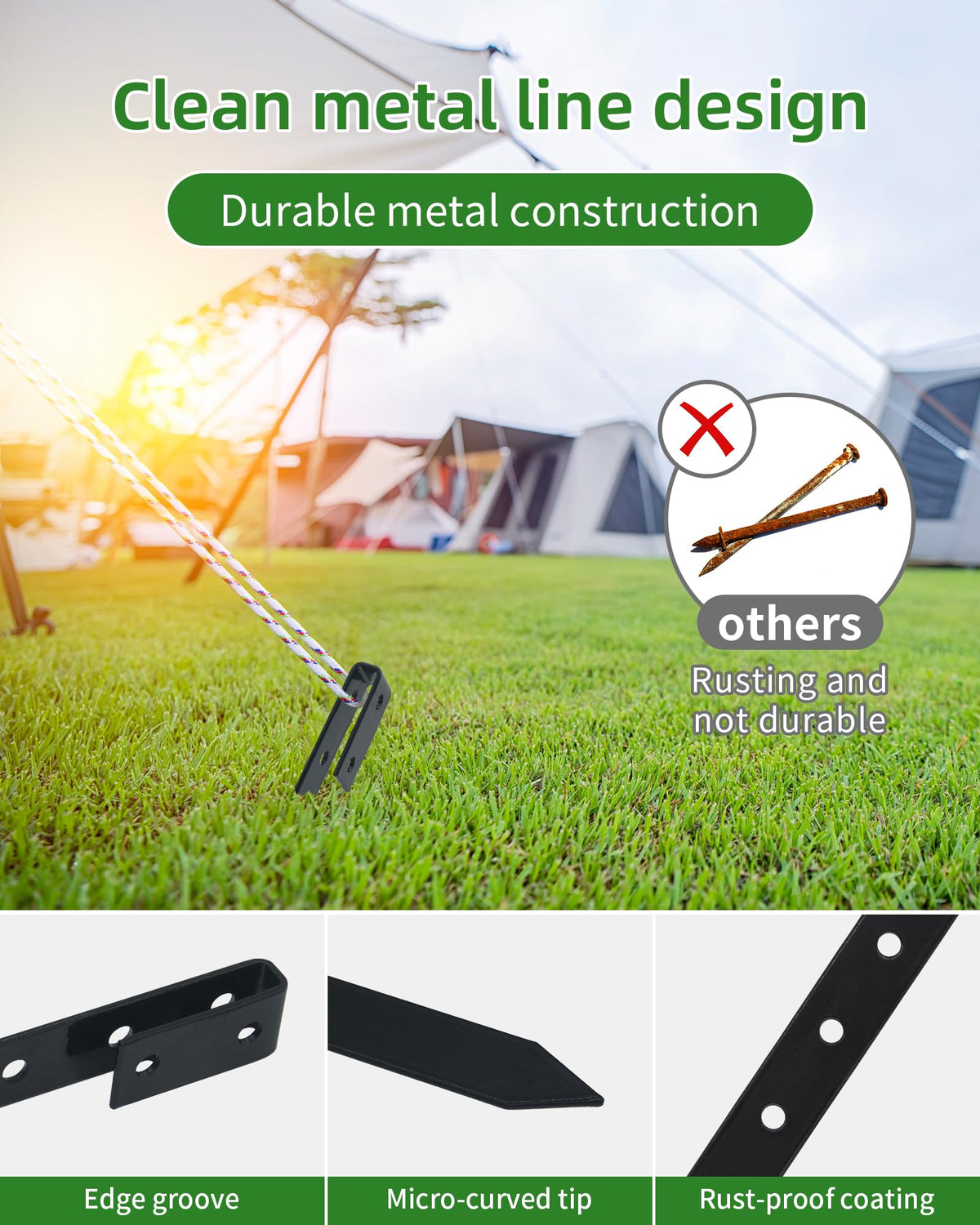 LIDUOMINIKE metal stake anti-rust coating maintains finish in outdoor settings.