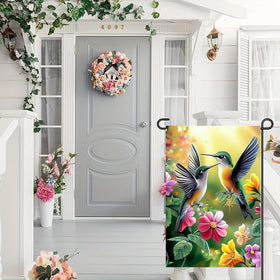 LienzoFest spring flag doubles as subtle indoor decor for entryways or kitchens.