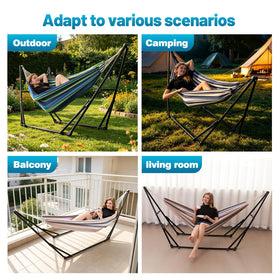 LIEVIM indoor and outdoor setup for garden, balcony, or campsite.