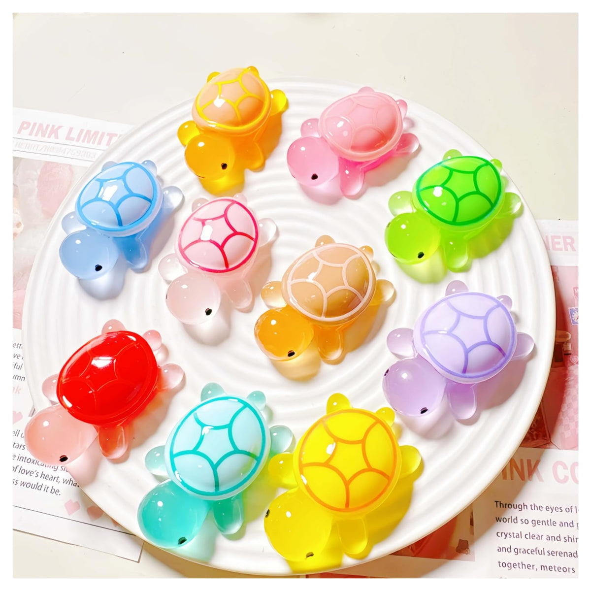 LIFCIUSO resin turtle miniatures offer durable garden decor for outdoors.