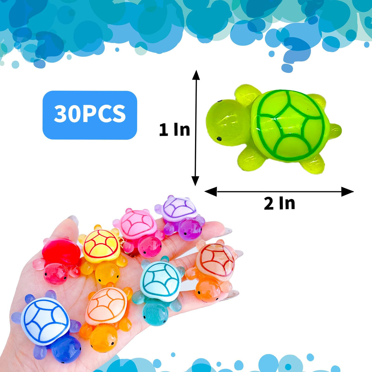 LIFCIUSO turtle decor for pots adds color to plants.