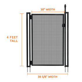 4-foot-tall gate with 2-foot walk-through for easy pool entry