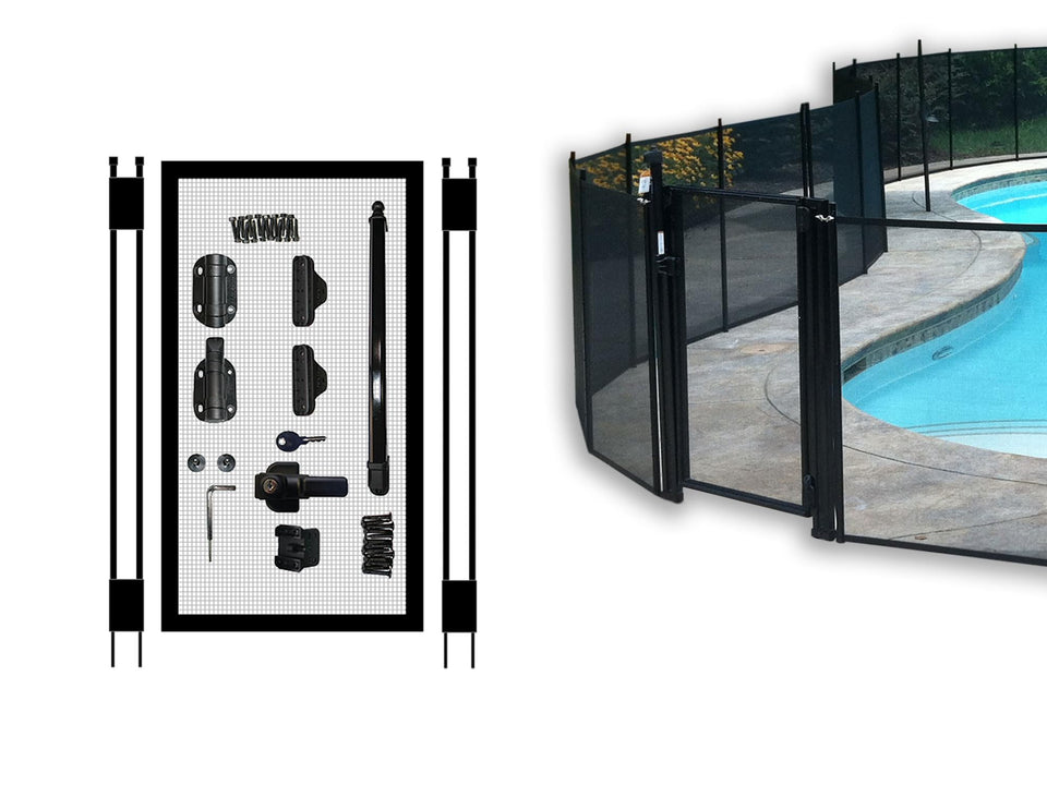 Life Saver Pool Fence DIY gate with self-closing design for safer pool access