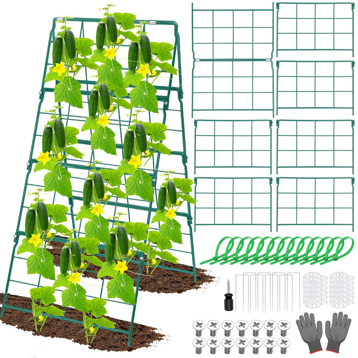 LifeisLuck 17x42 inch garden trellis assembly supports climbing plants with stable, easy setup.