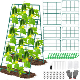 LifeisLuck 17x42 inch garden trellis assembly supports climbing plants with stable, easy setup.