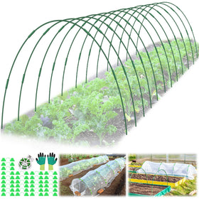 LifeisLuck 60pcs garden hoops for raised beds, assembled for quick protection setup