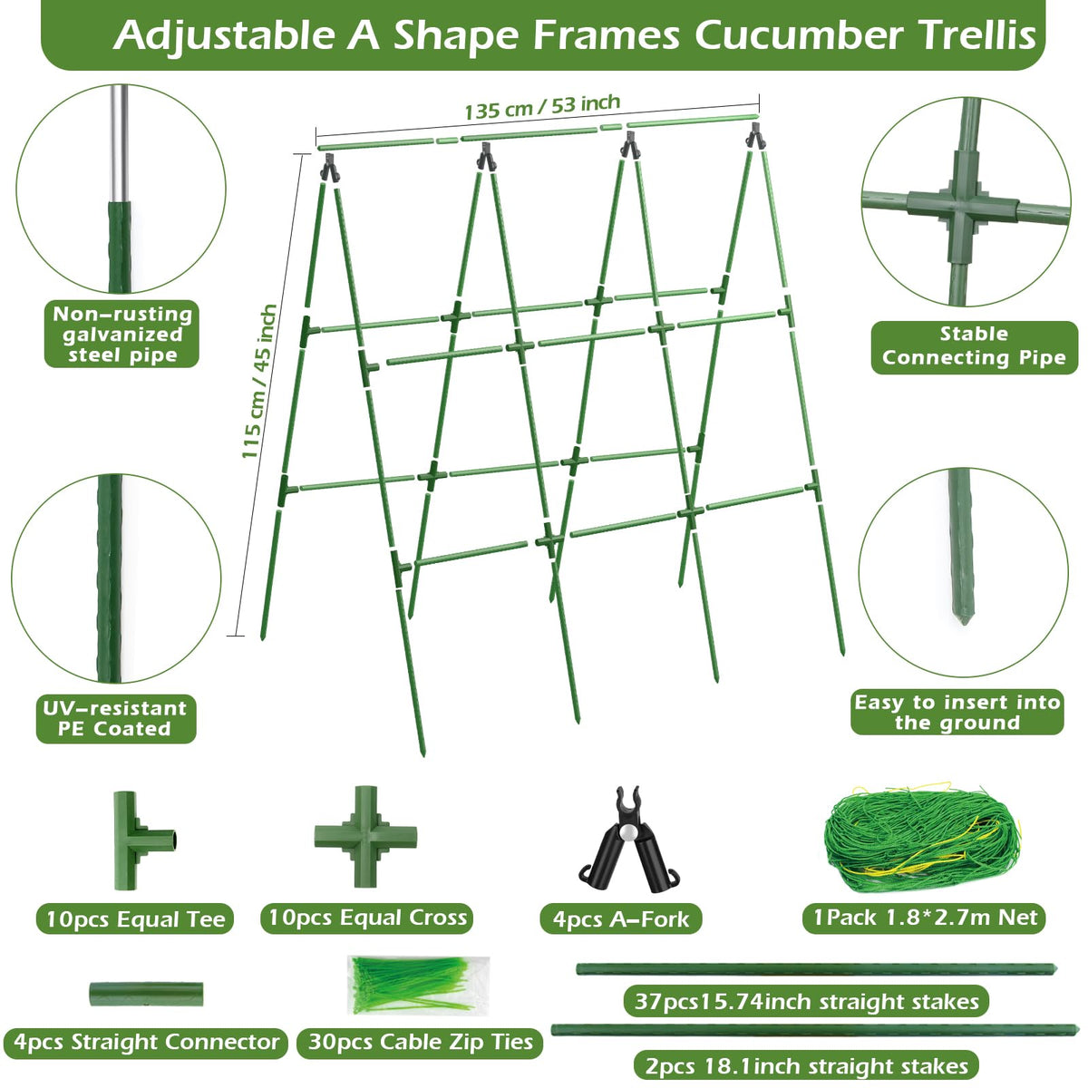 LifeisLuck trellis demonstrates adjustable frame for raised beds and outdoor use