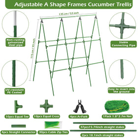 LifeisLuck trellis demonstrates adjustable frame for raised beds and outdoor use