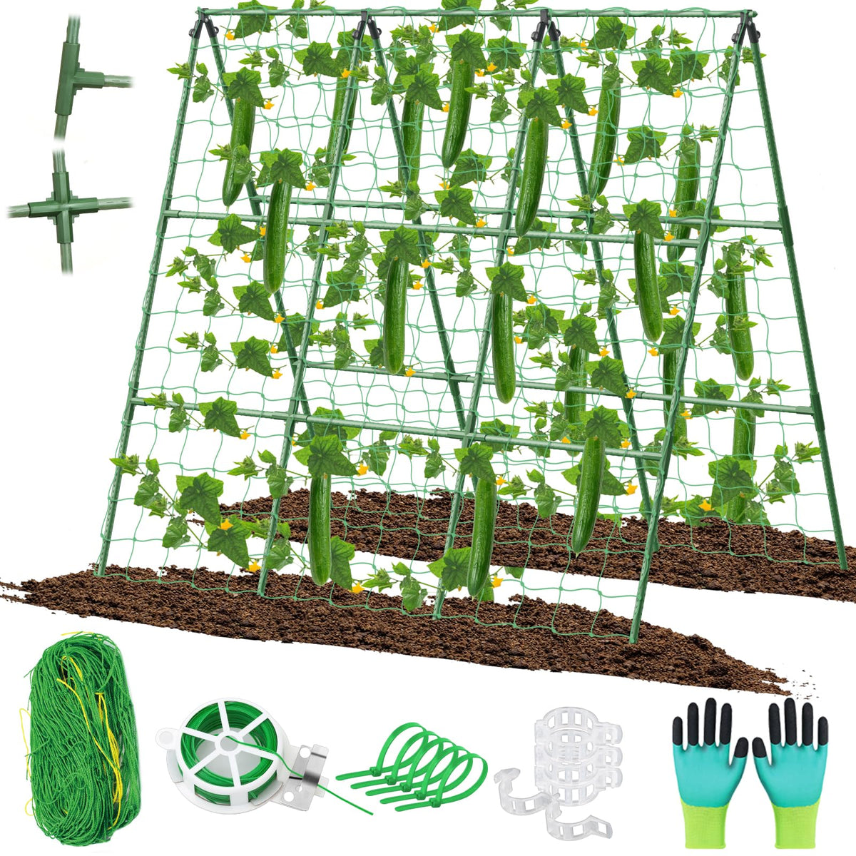 LifeisLuck cucumber trellis shows adjustable frame for diverse climbing plants